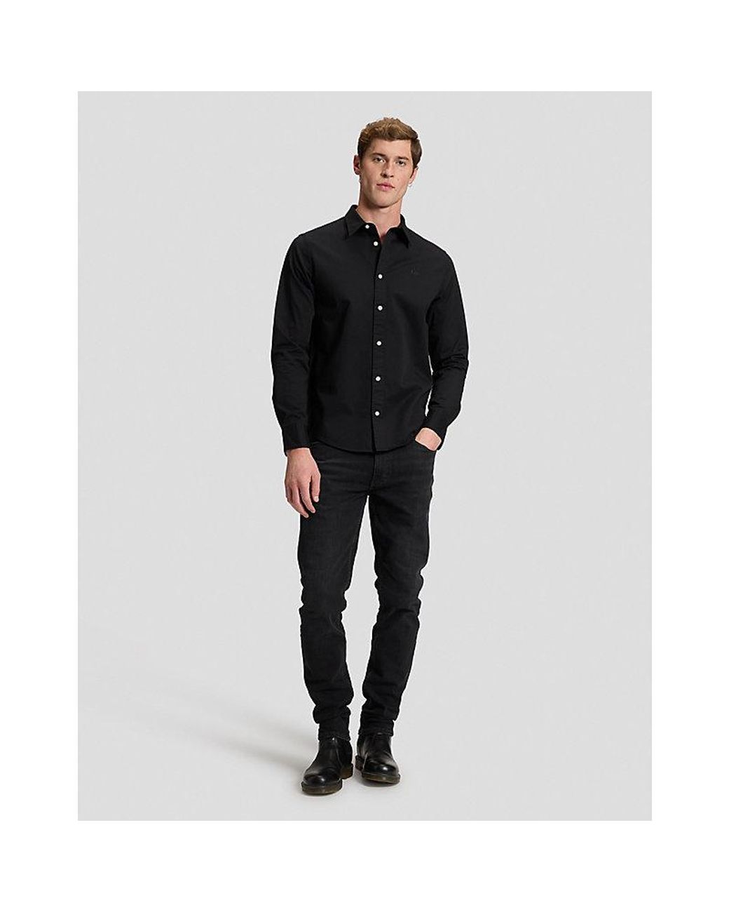 Lee Jeans Black Regular Shirt for men