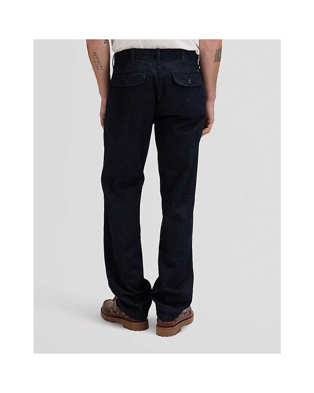 Lee Jeans Blue Relaxed Pleated Lightweight Chino Trousers Size 28X32 for men