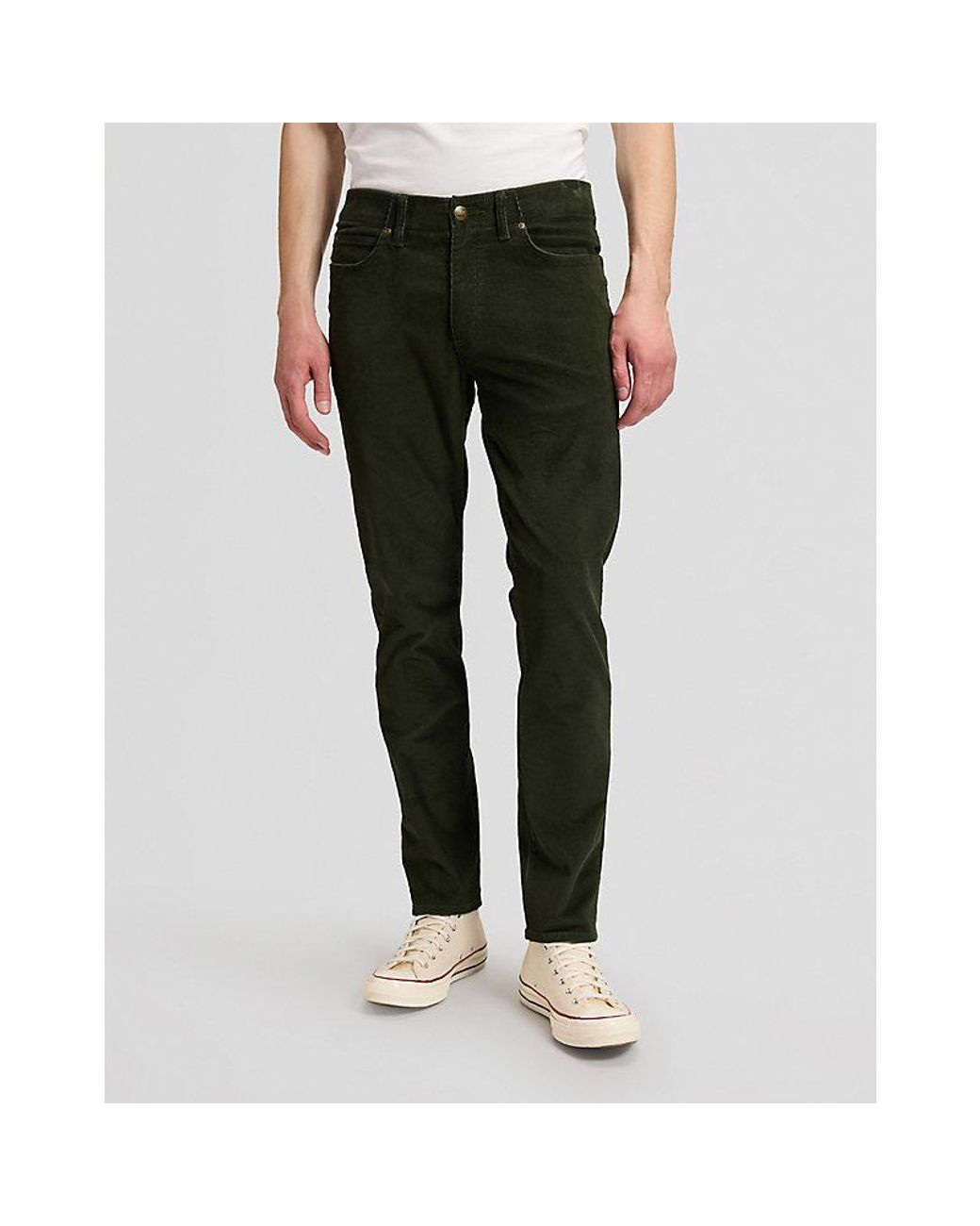 Lee Jeans Green Mvp Slim Corduroy Trousers Size 28X32 for men