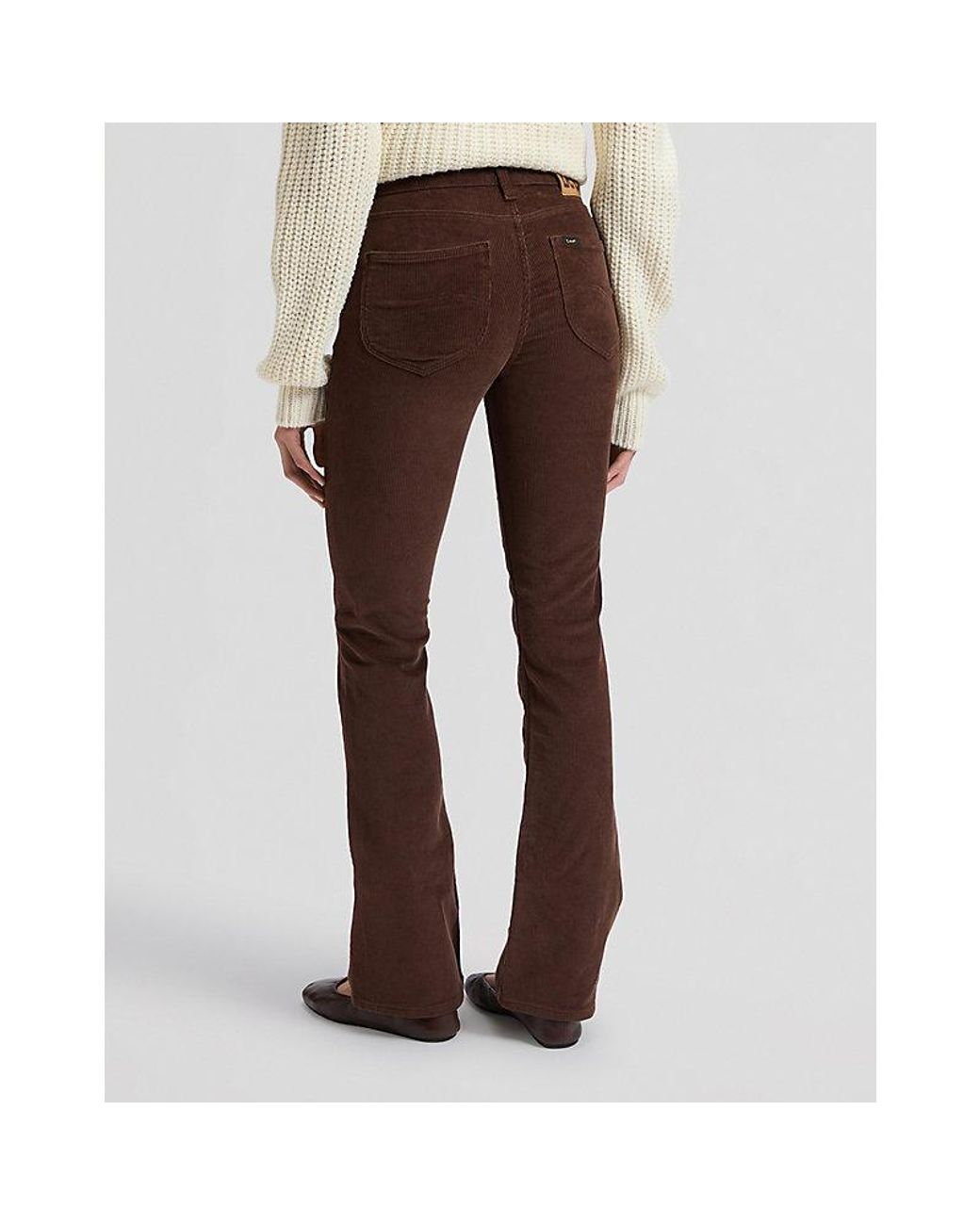 Lee Jeans White Breese Boot Corduroy Trousers Size 24X31