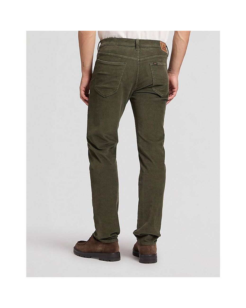 Lee Jeans Green Daren Regular Straight Corduroy Trousers Size 29X32 for men