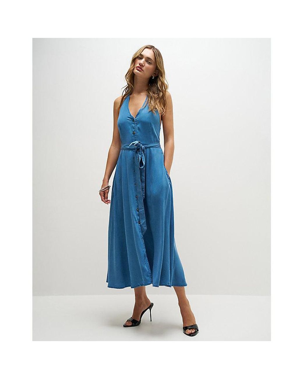 Lee Jeans Blue X Marilyn Monroe Halter Dress