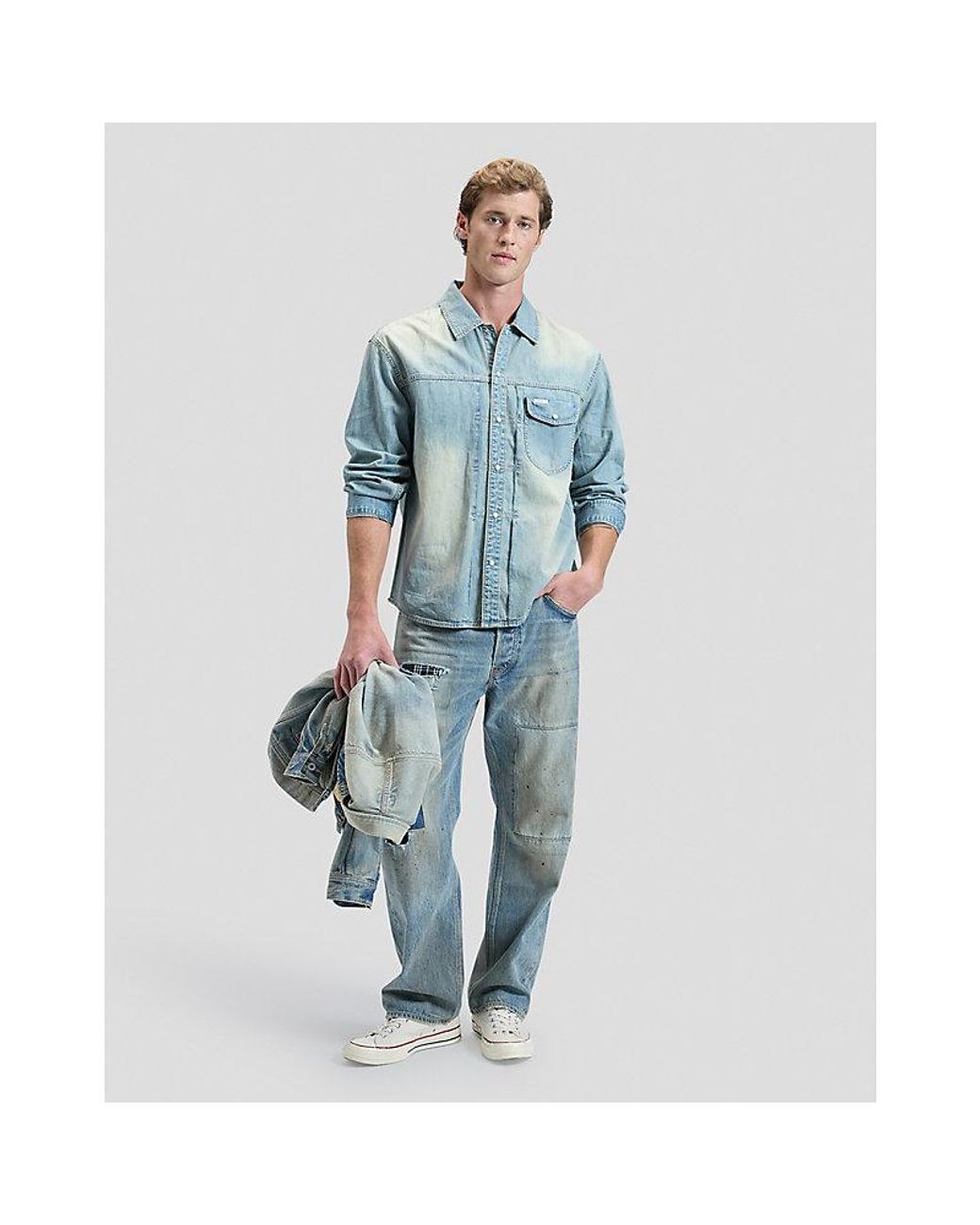 Lee Jeans Blue 101 Plus Cowboy Shirt for men