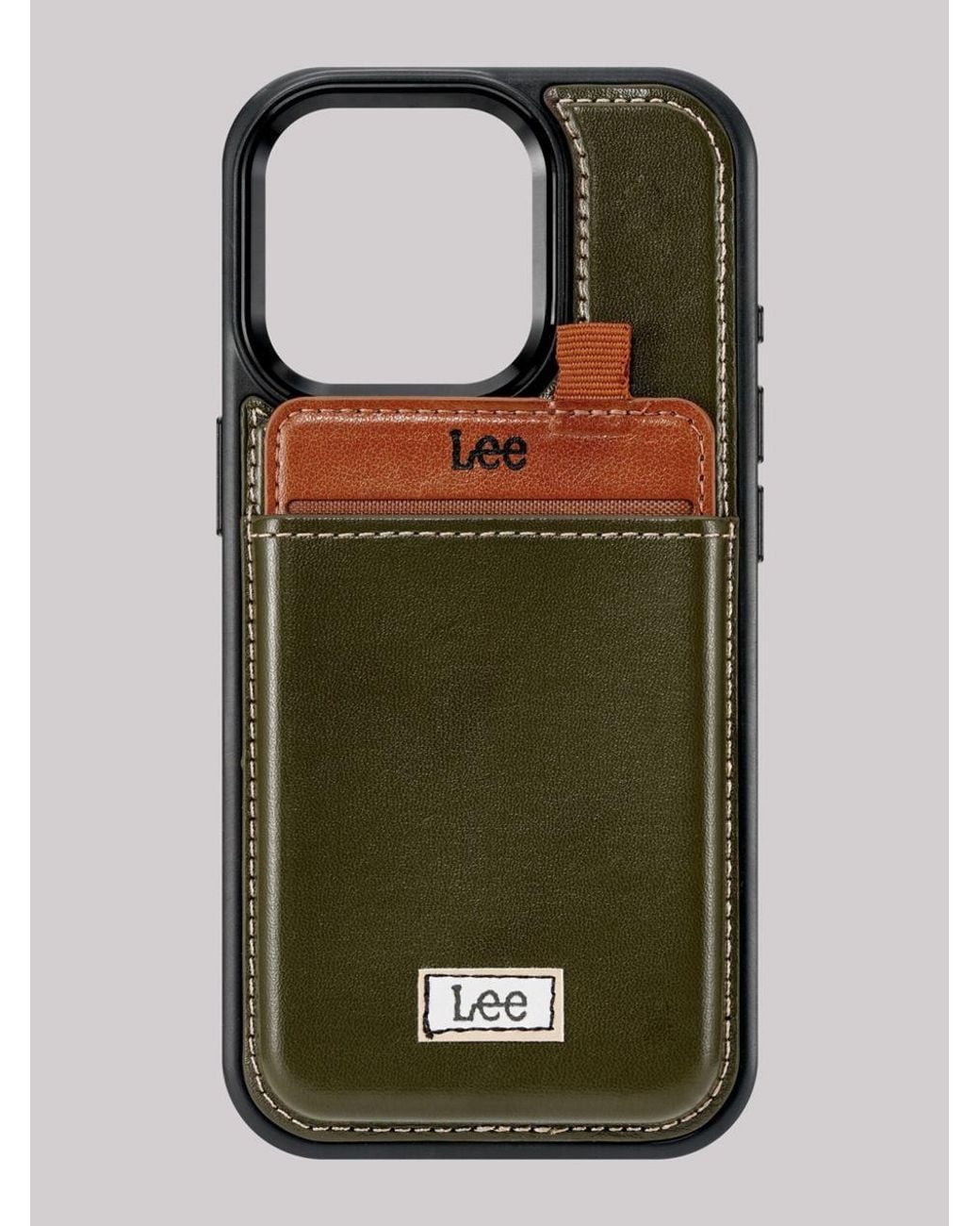 Lee Jeans Green Solid With Back Patch Iphone Case for men
