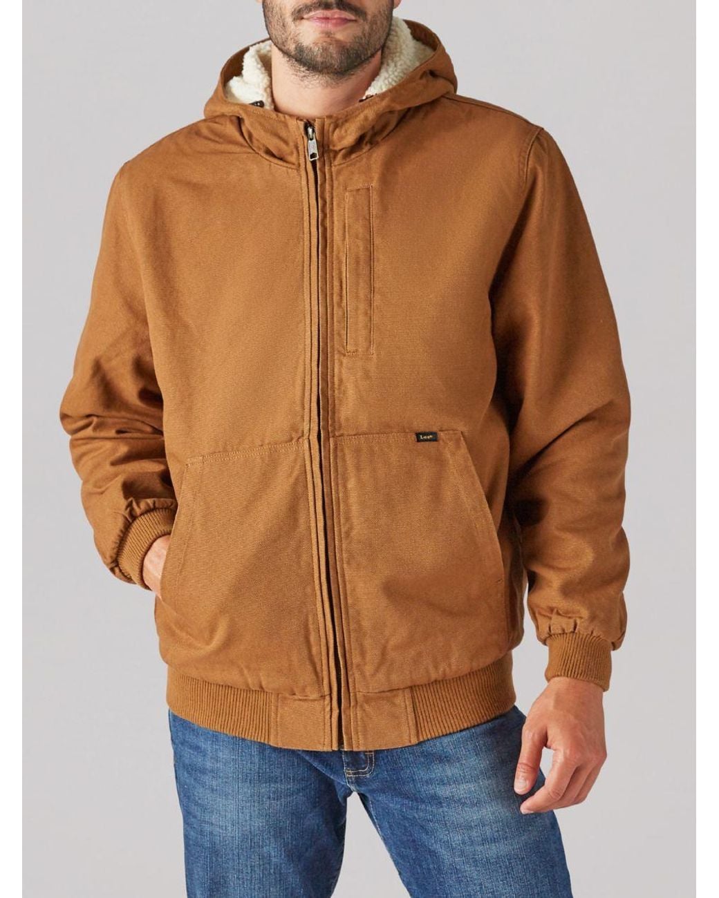 Levi's Men's Workwear Cotton Canvas Hoody Bomber Jacket – Regular & Big & Tall Sizes, Washed Finish