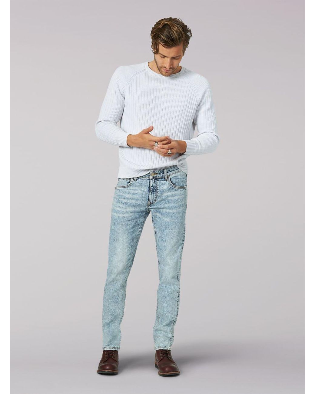 Lee Jeans Denim Vintage Modern Slim Fit Tapered Jeans in Blue for Men - Lyst