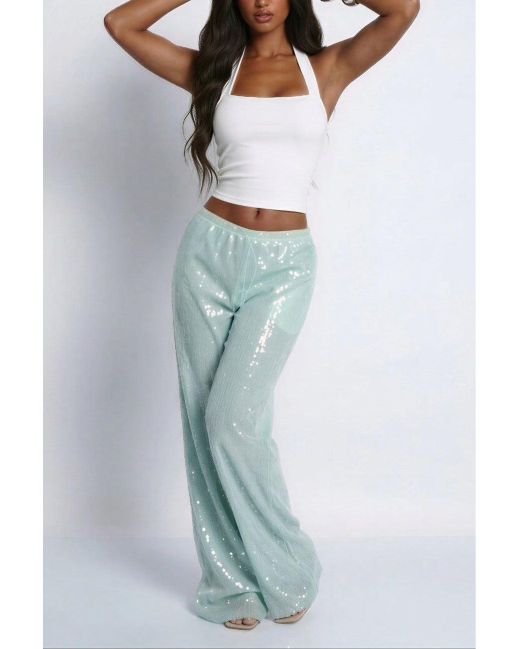 LemonLunar Blue The Orelia Sequin Pants