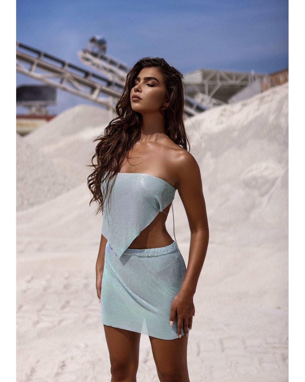LemonLunar Blue The Chainmail Top Pastel