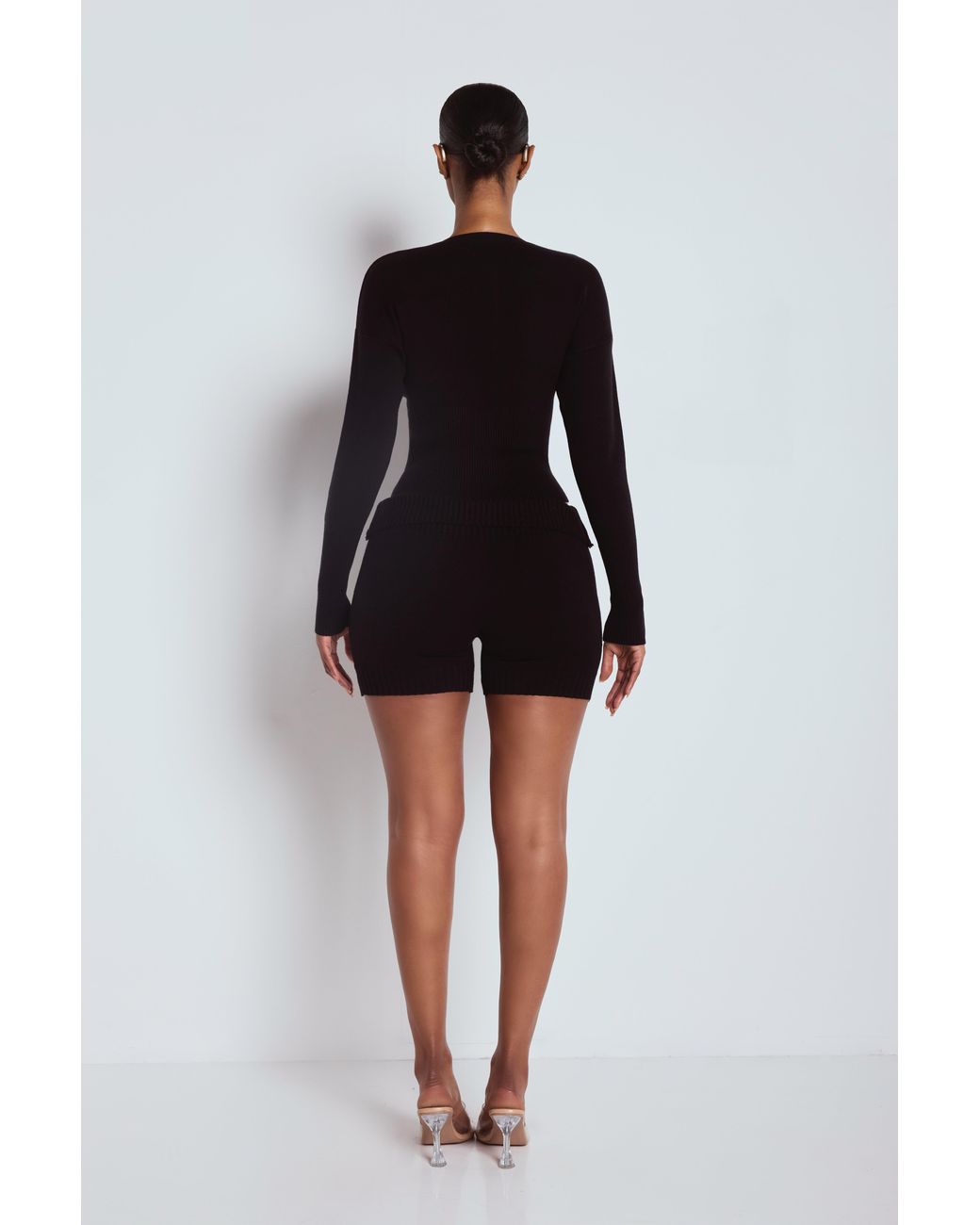LemonLunar Black The Knit Shorts