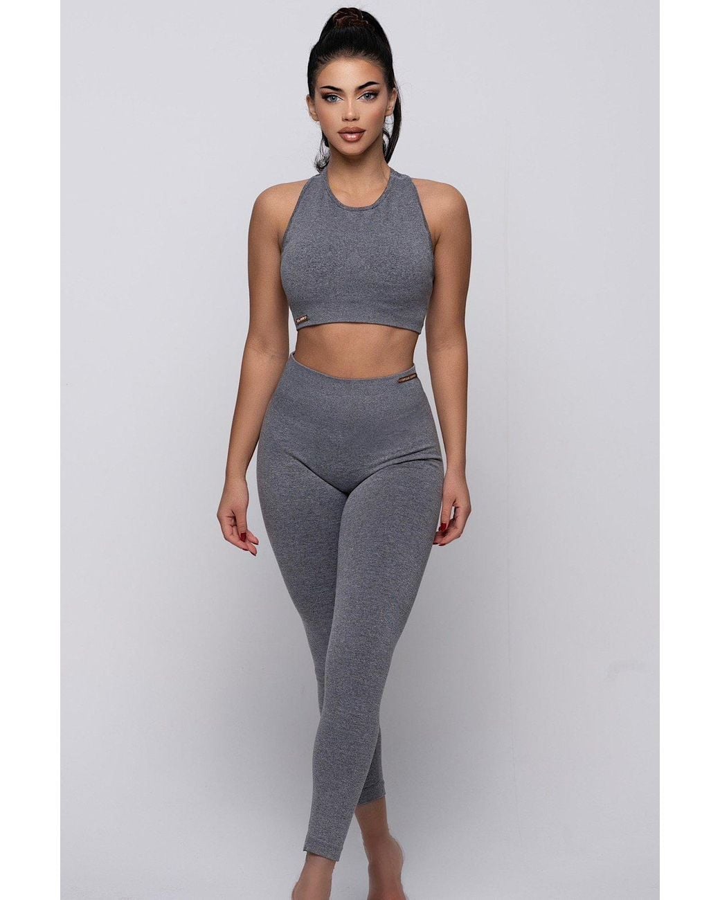 LemonLunar Gray The Go For It Activewear Set