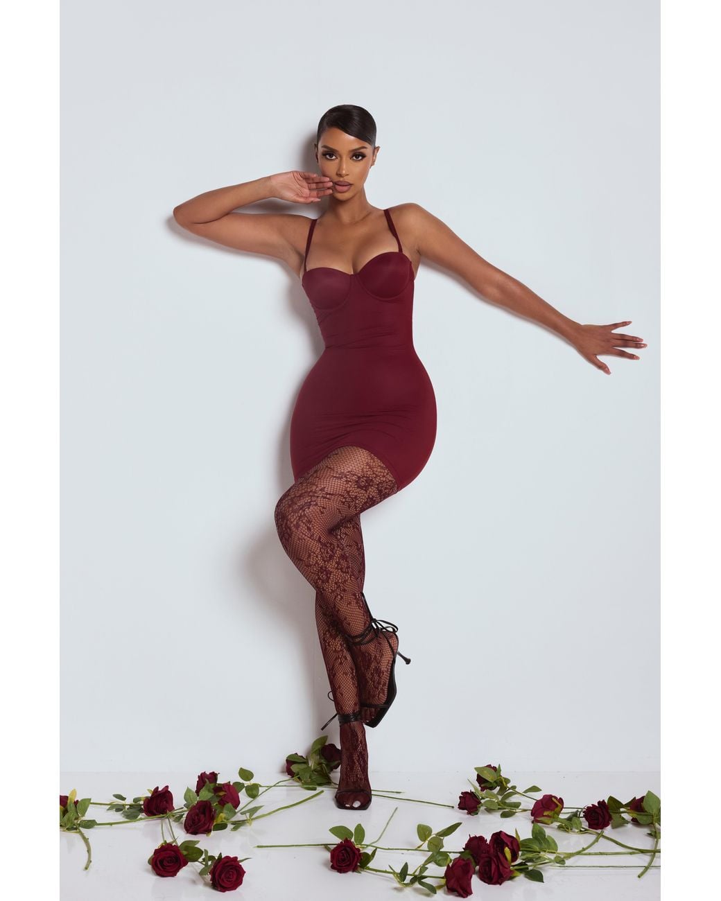 LemonLunar Red The Sculpting Mini Dress