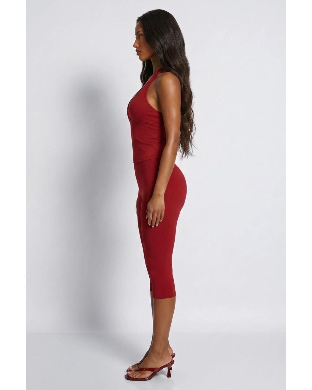 LemonLunar Red The Capri Leggings