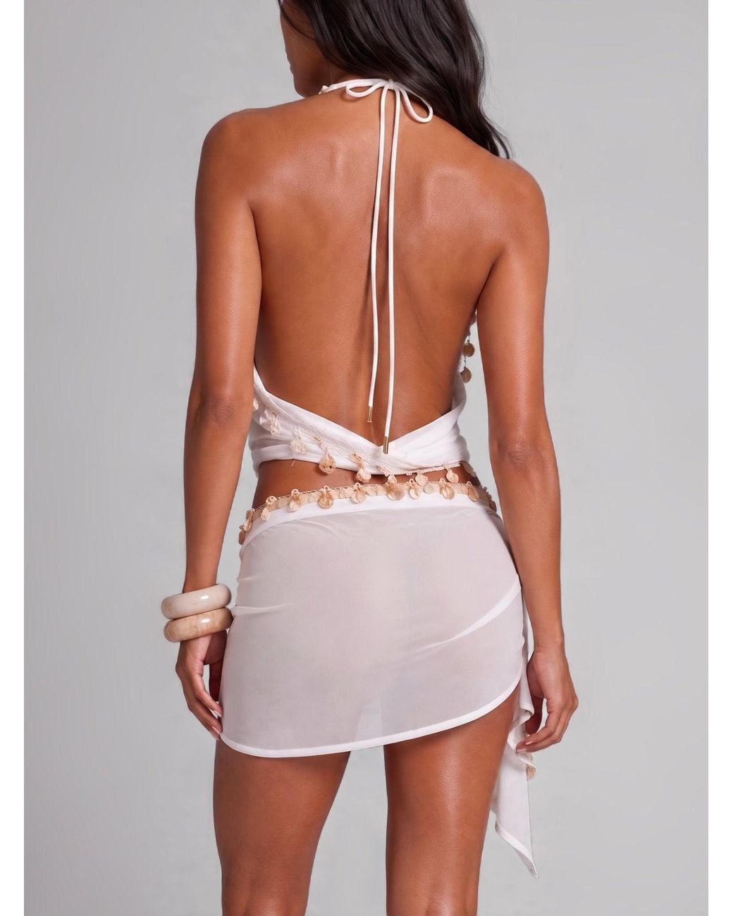 LemonLunar White The Willow Shell Sarong