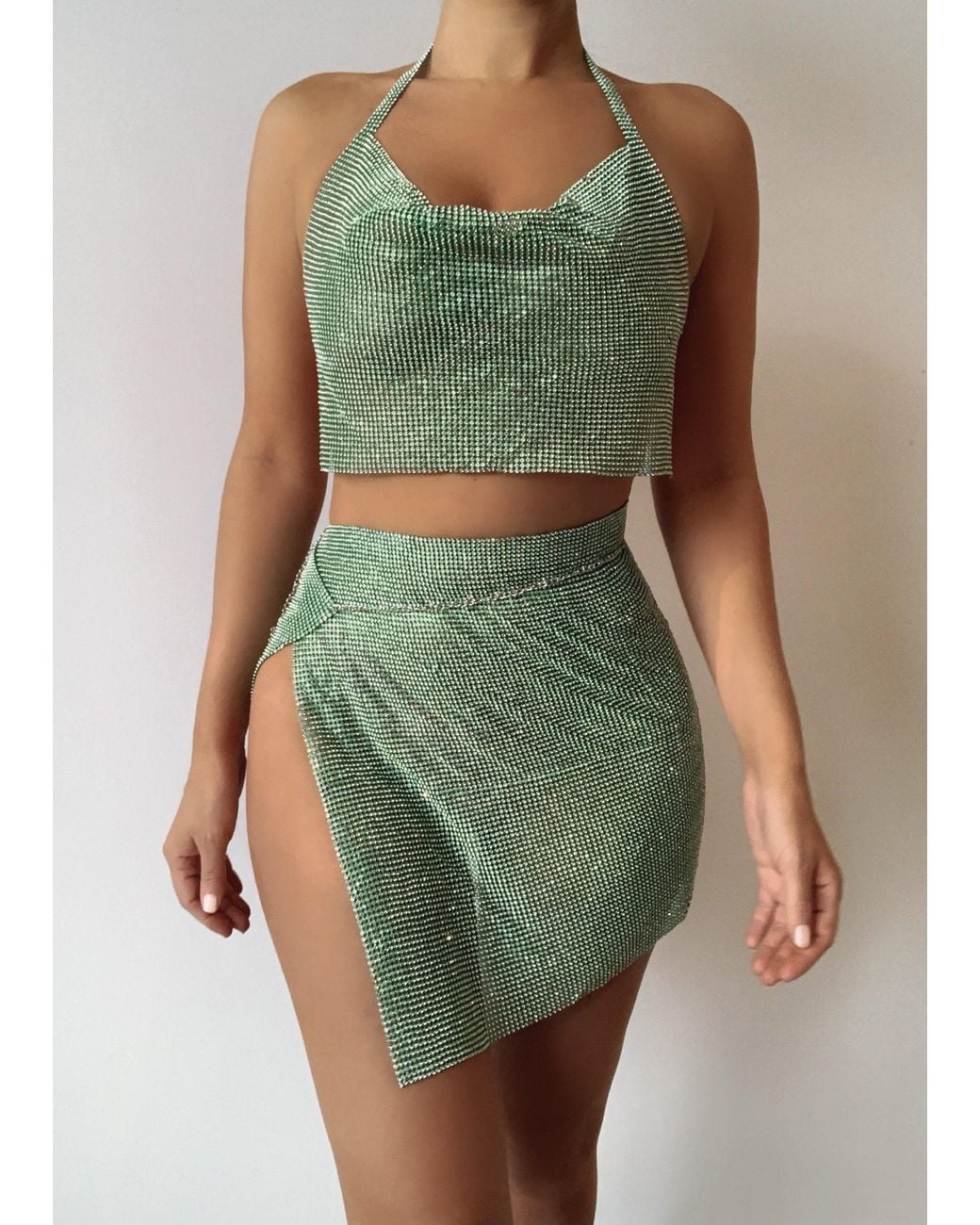 LemonLunar Green The Irini Diamante Set
