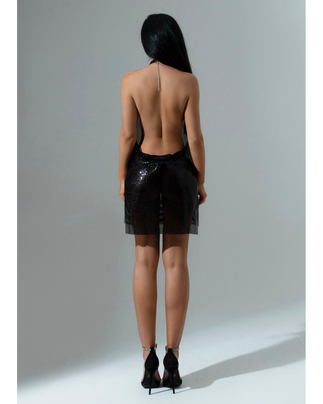 LemonLunar Black The Kenny Chainmail Dress