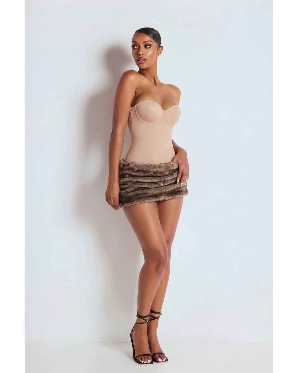 LemonLunar Natural The Fur Mini Skirt