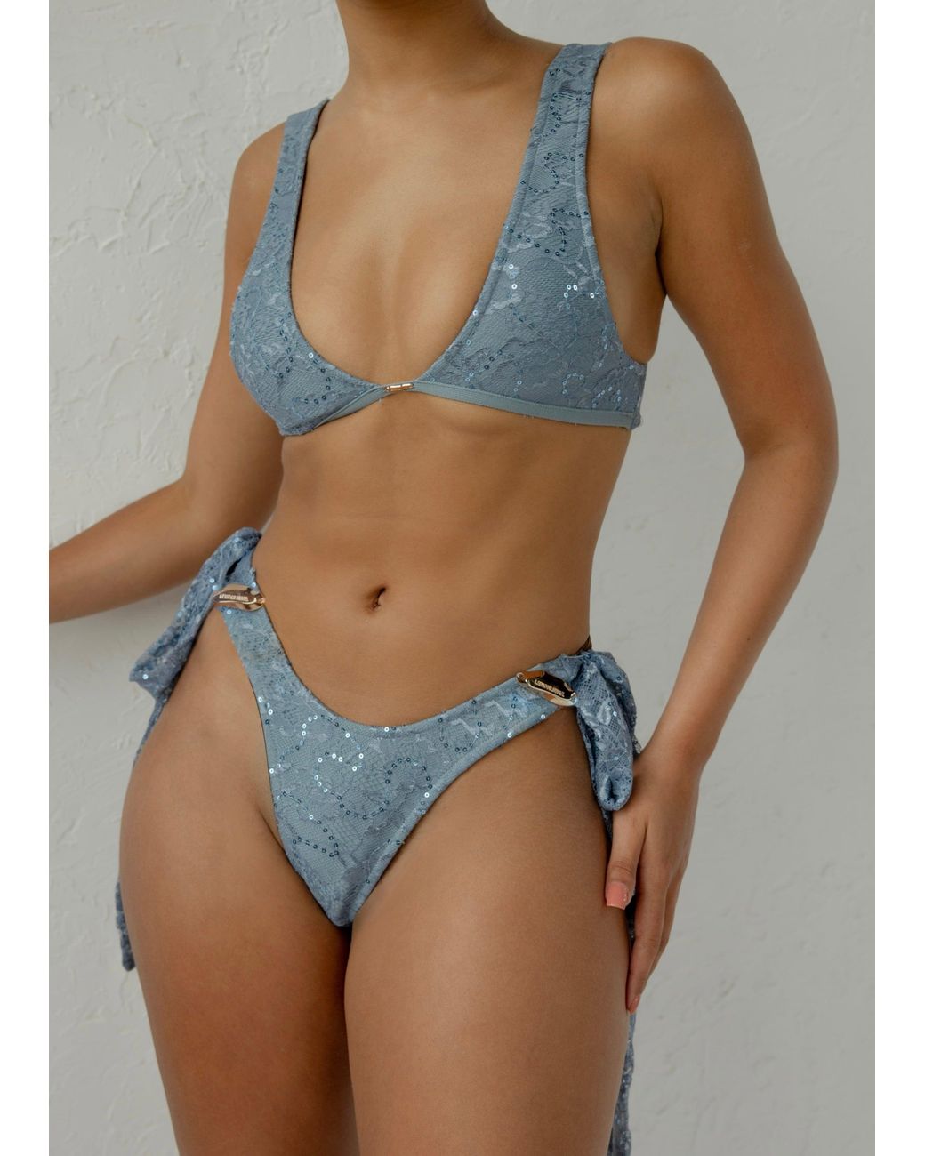 LemonLunar Blue The Sequin Lace Bikini