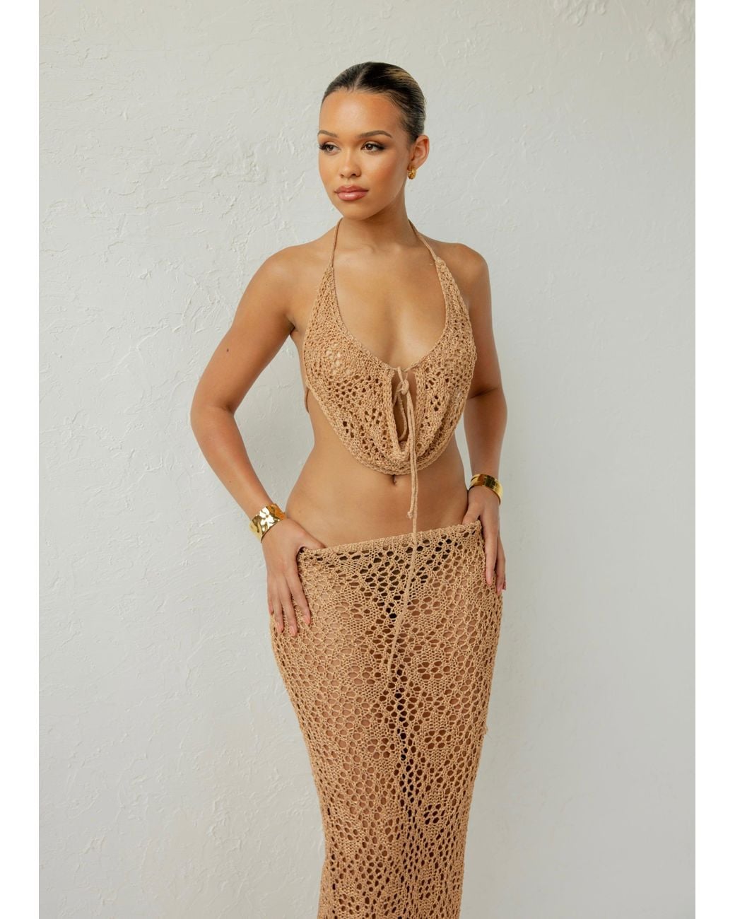 LemonLunar Natural The Glitter Crochet Top