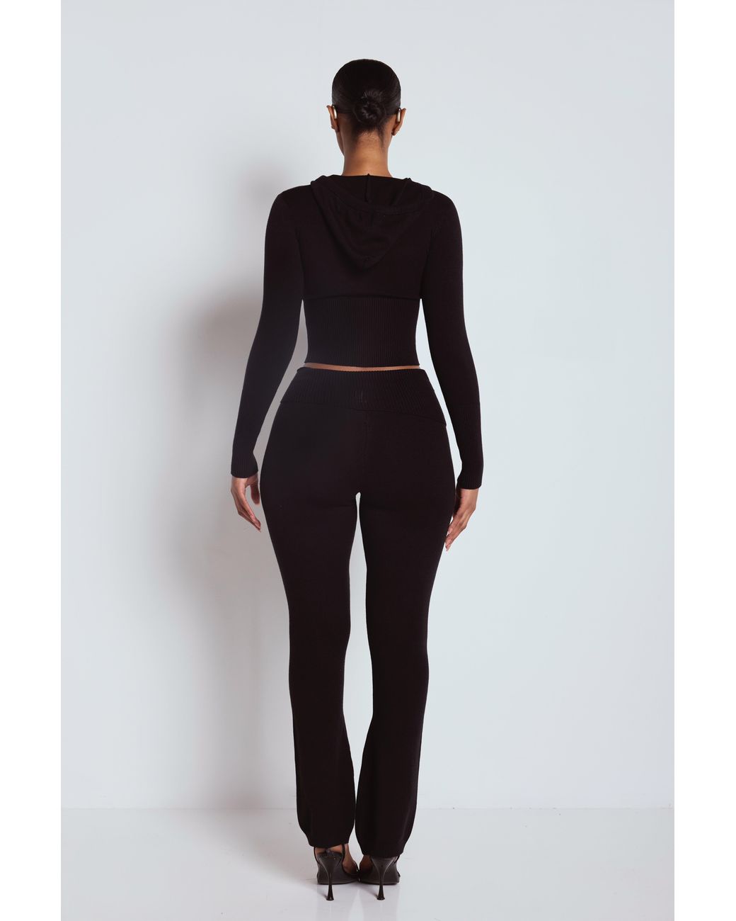 LemonLunar Black The Ll Knit Flare Trousers