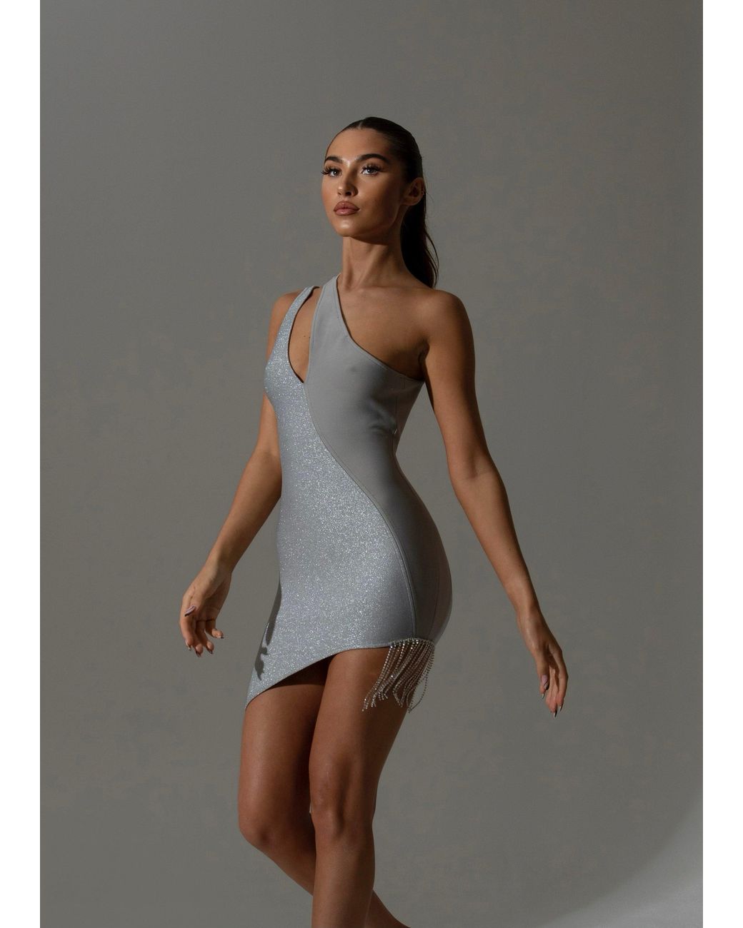LemonLunar Gray The Jimena Bandage Dress