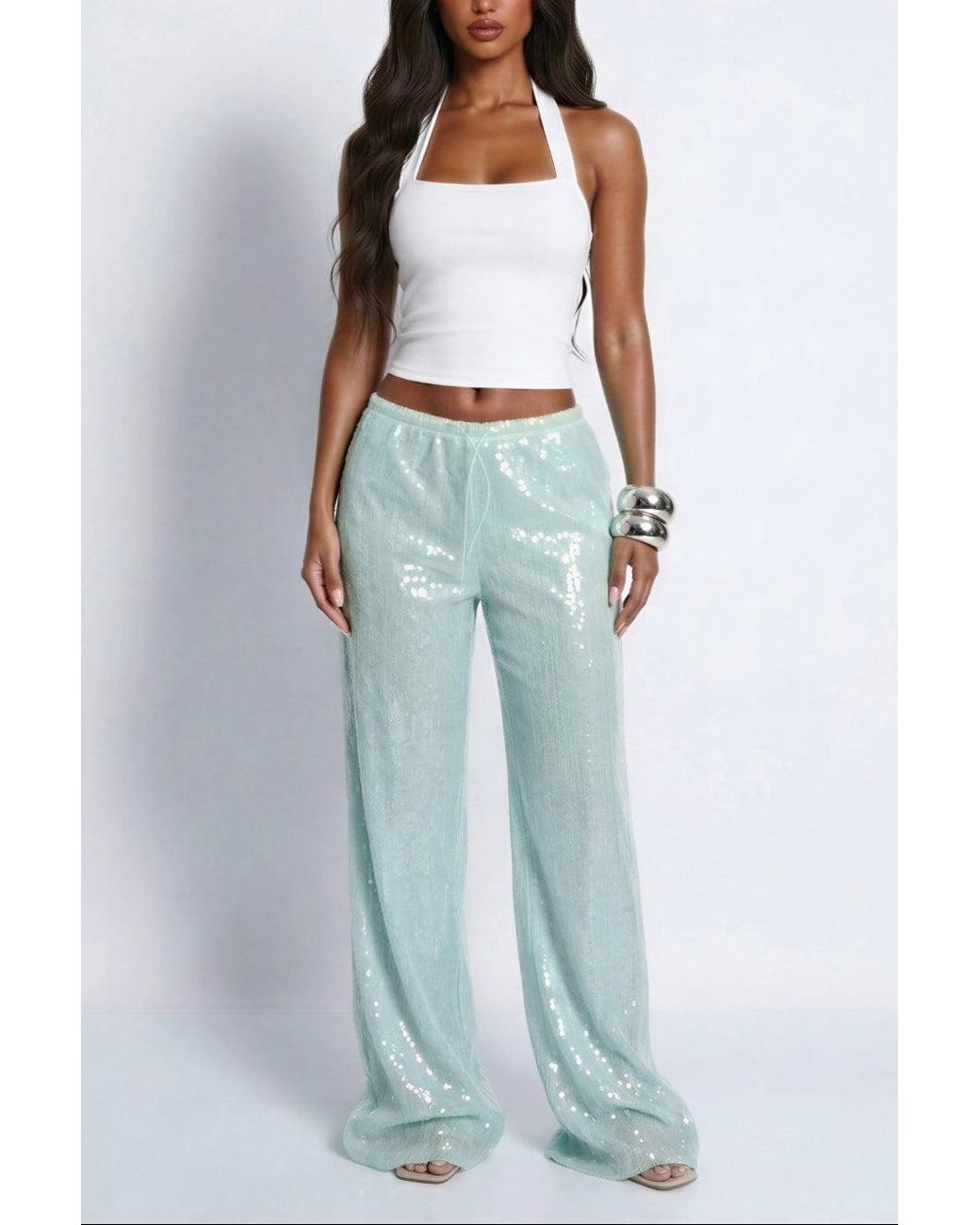 LemonLunar Blue The Orelia Sequin Pants