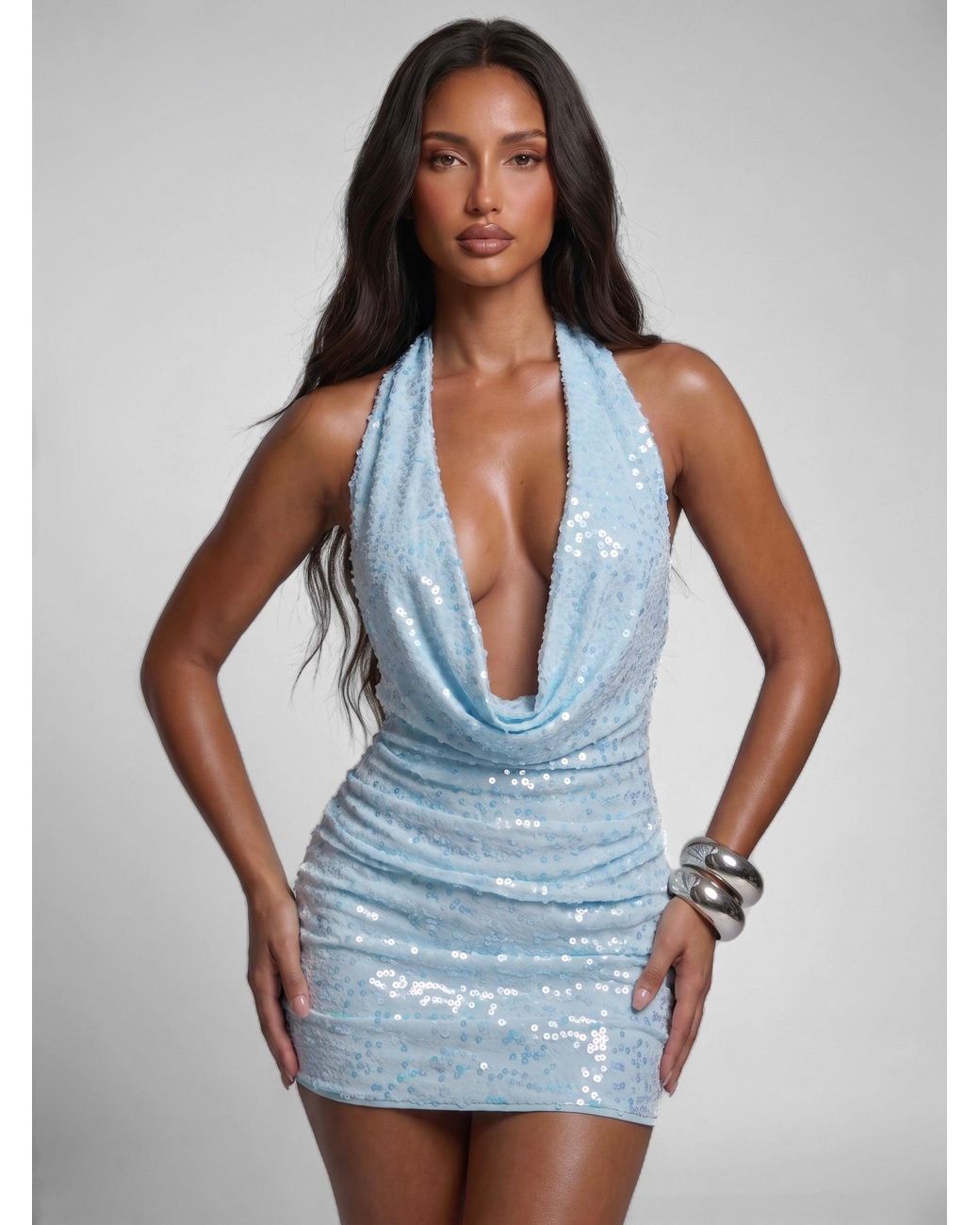 LemonLunar White The Stevie Sequin Mini Skirt