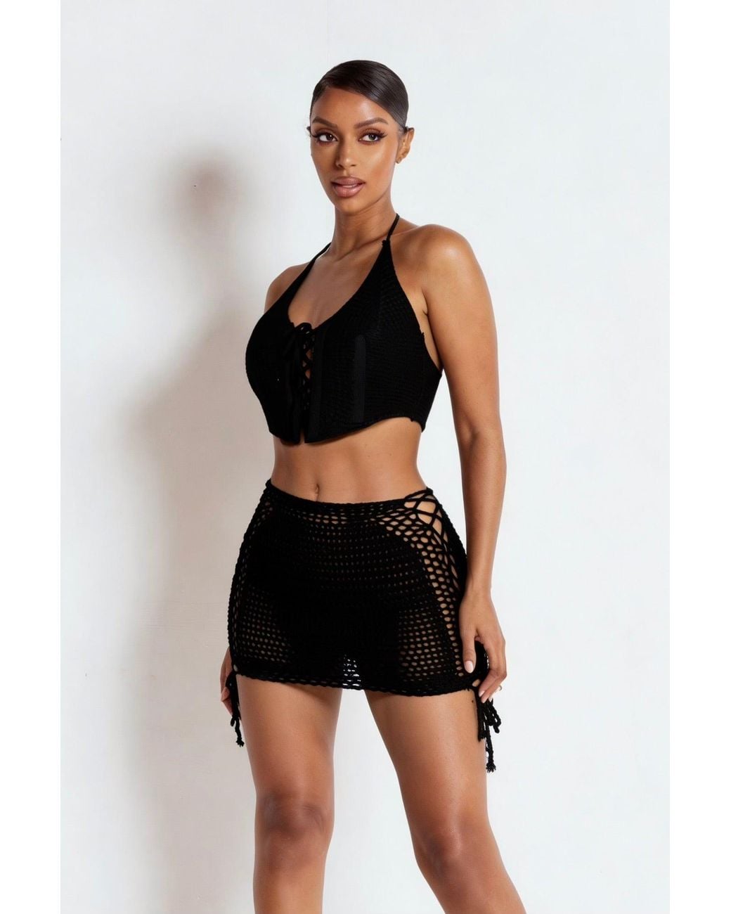 LemonLunar Black The Emani Crochet Set