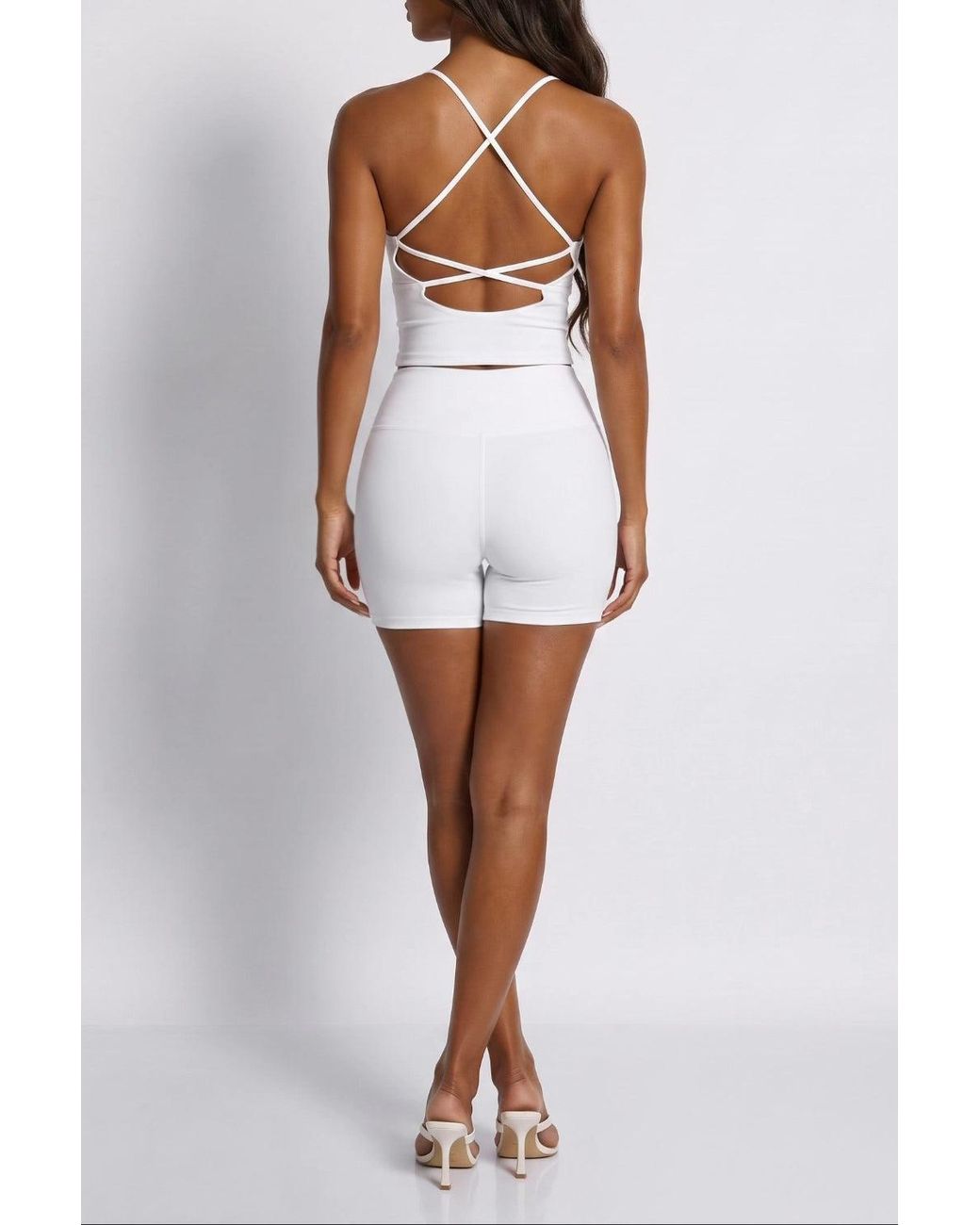 LemonLunar White The Strappy Back Tank Top