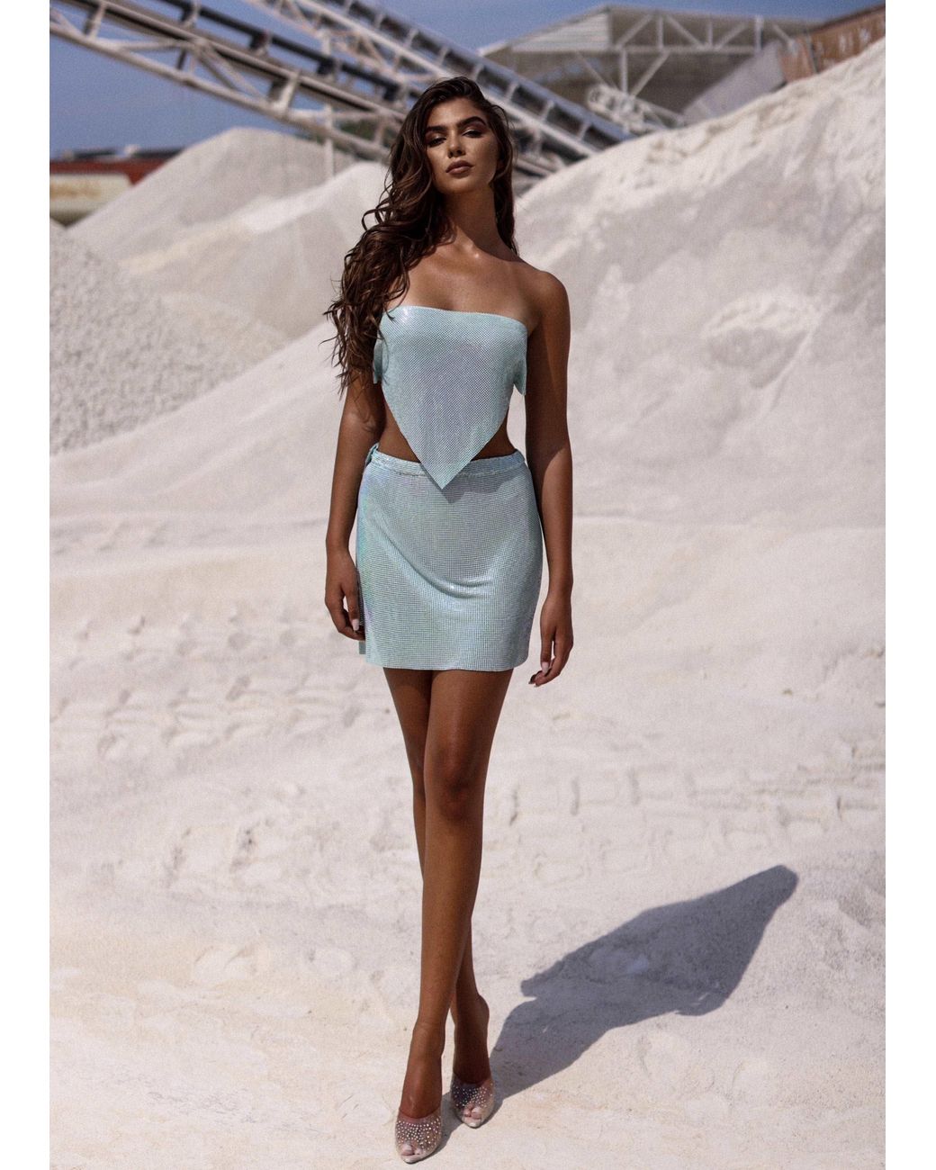 LemonLunar Blue The Chainmail Top Pastel