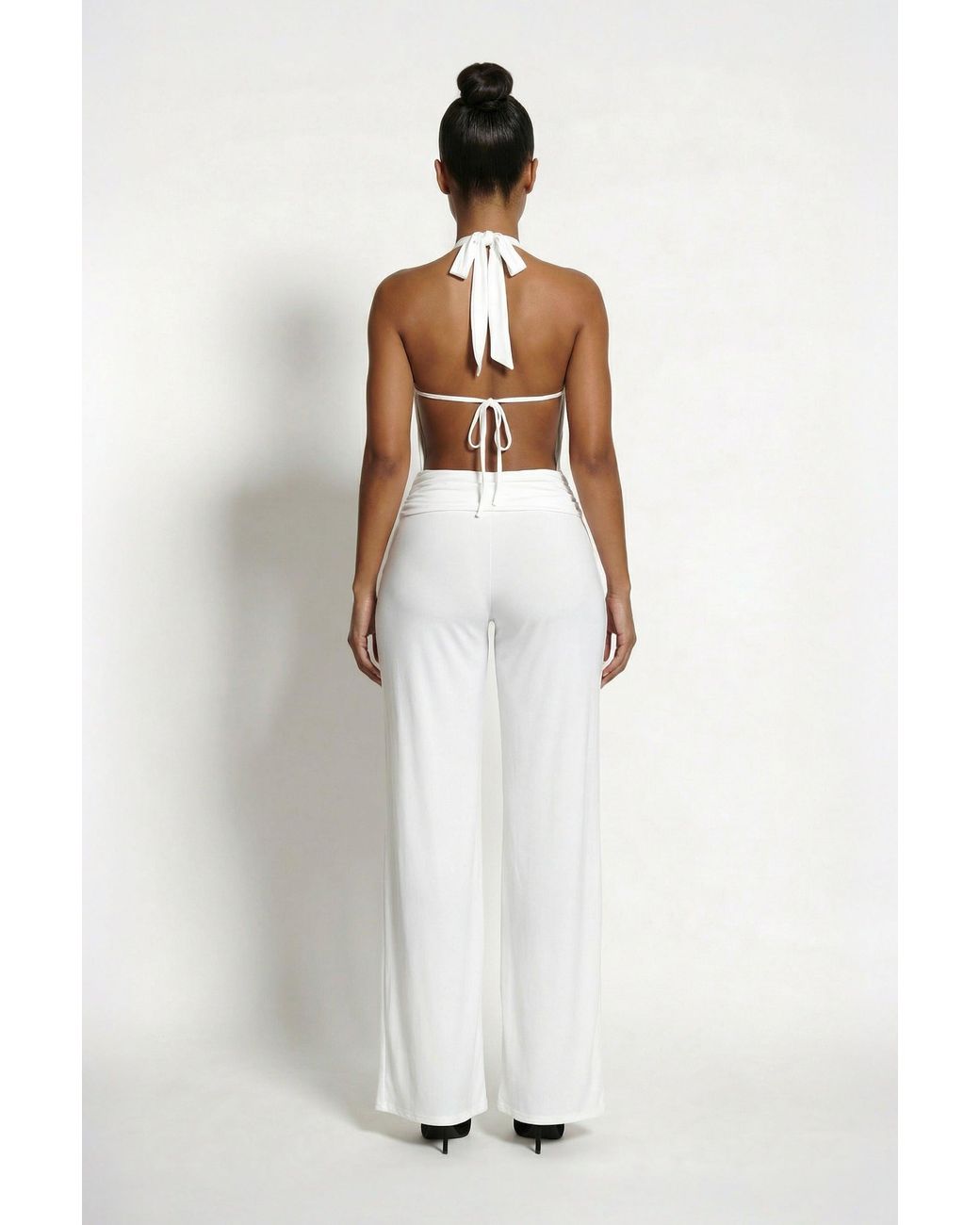 LemonLunar White The Iyza Foldover Pants