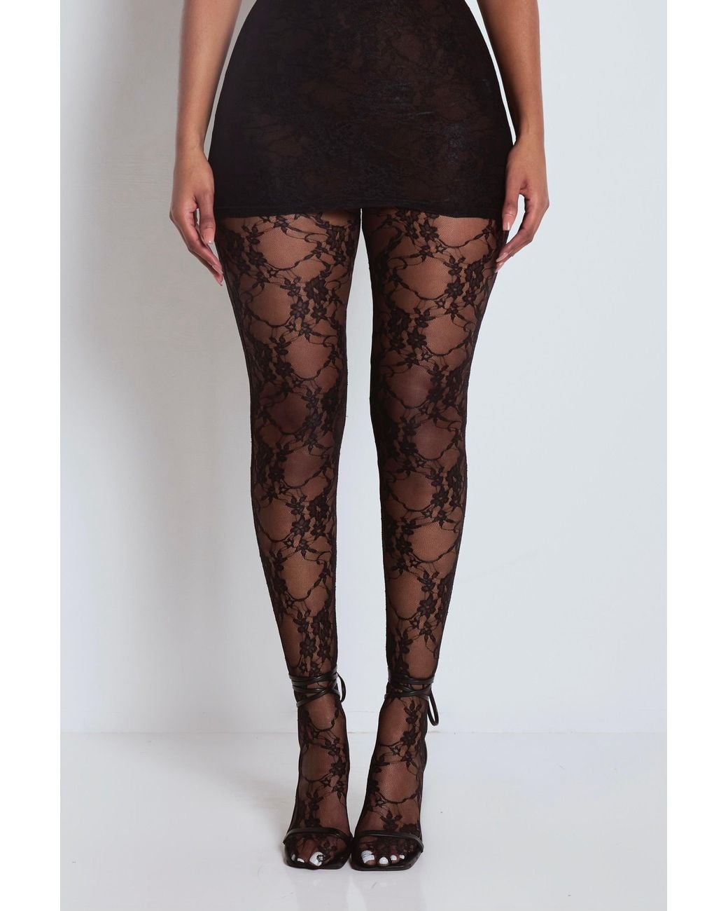 LemonLunar Black The Amilia Lace Leggings