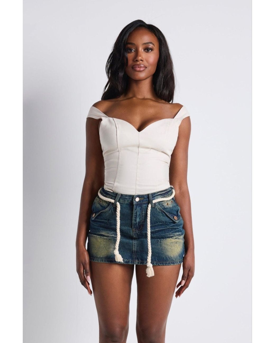 LemonLunar Blue The Structured Corset Top