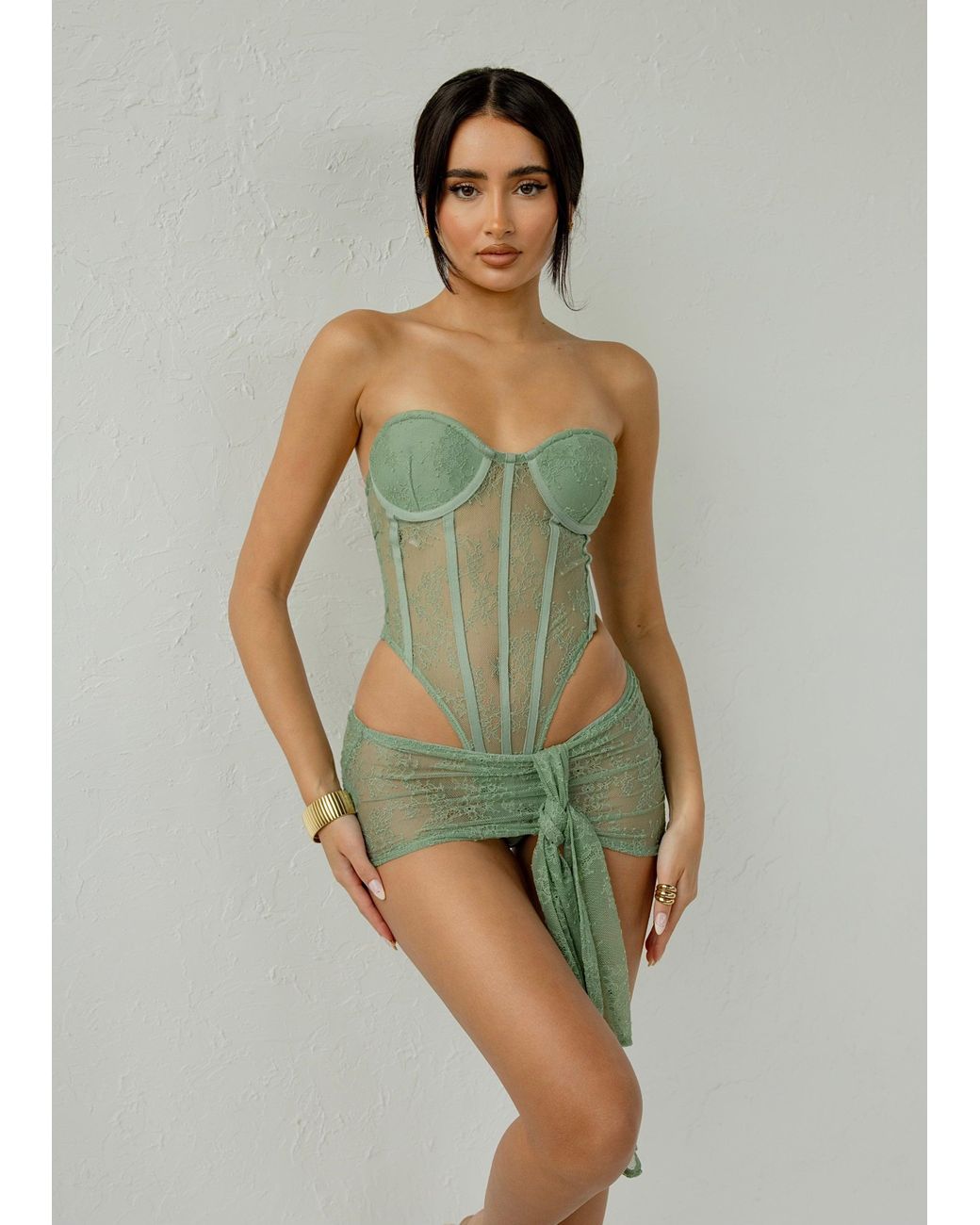 LemonLunar Green The Lace Two Piece