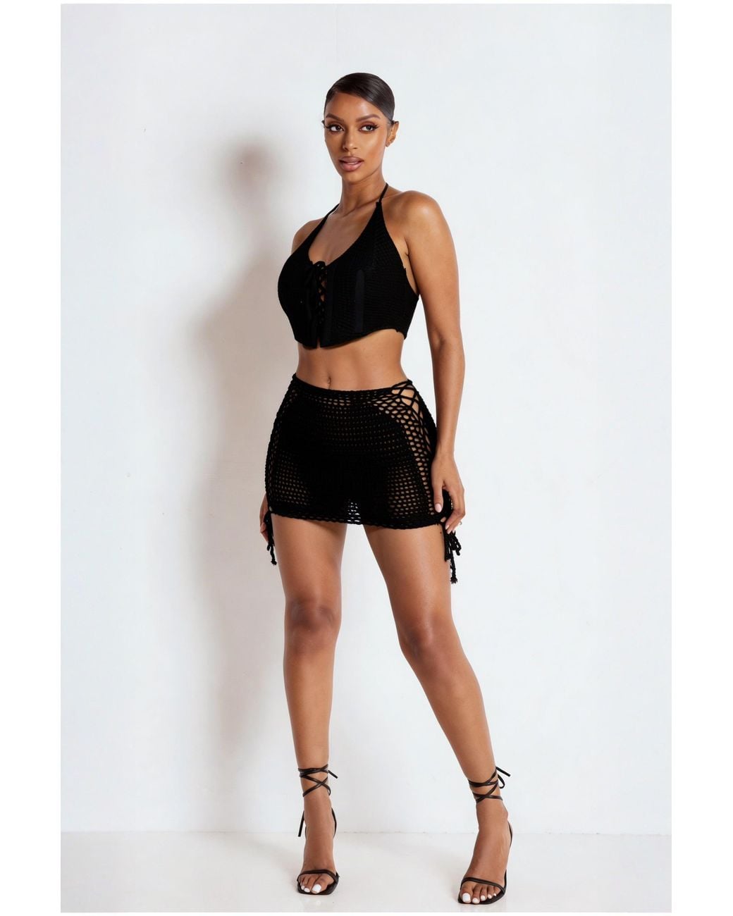 LemonLunar Black The Emani Crochet Set
