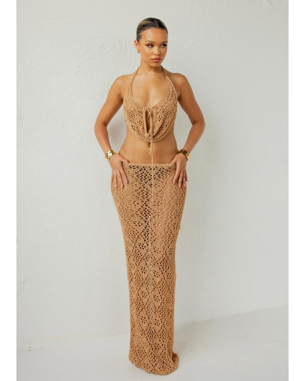 LemonLunar Natural The Glitter Crochet Top