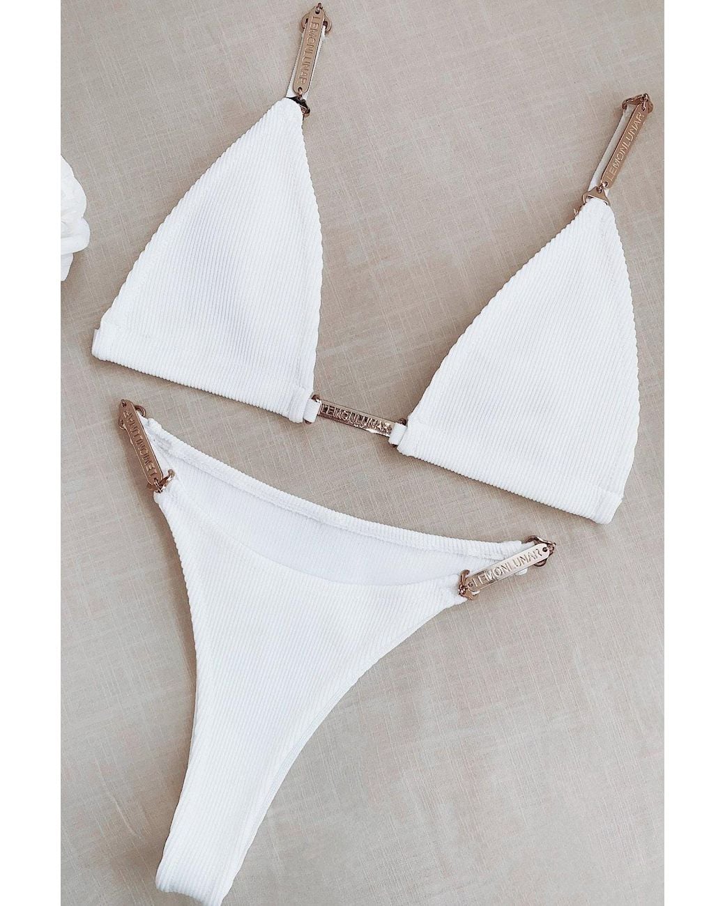 LemonLunar Brown The Bandage Ribbed Set