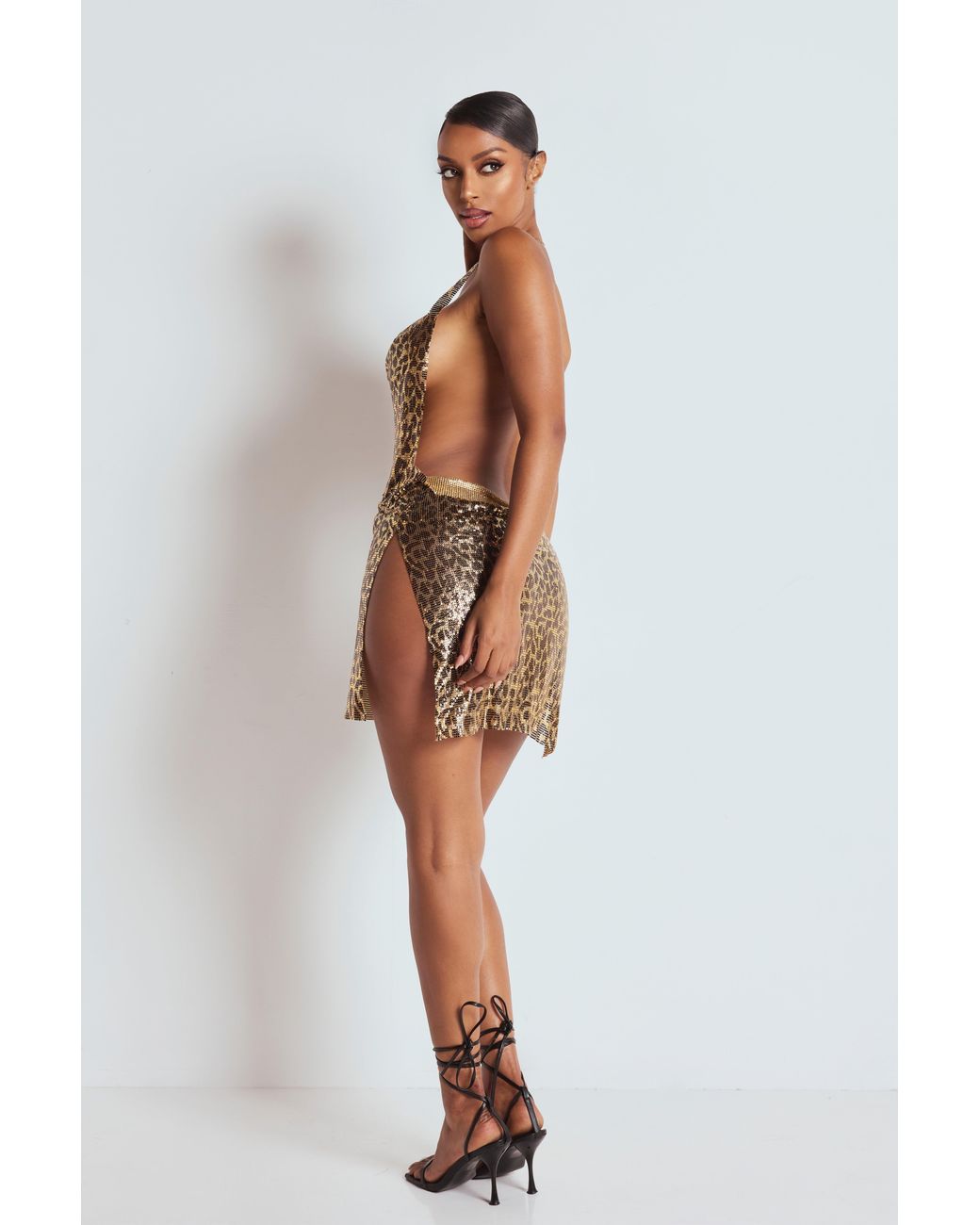 LemonLunar Metallic The Leopard Chainmail Dress