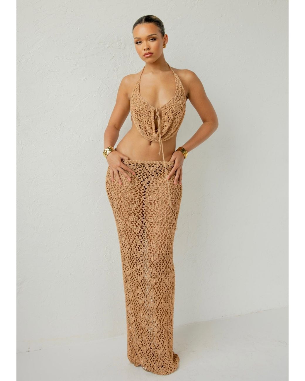 LemonLunar Natural The Glitter Crochet Top