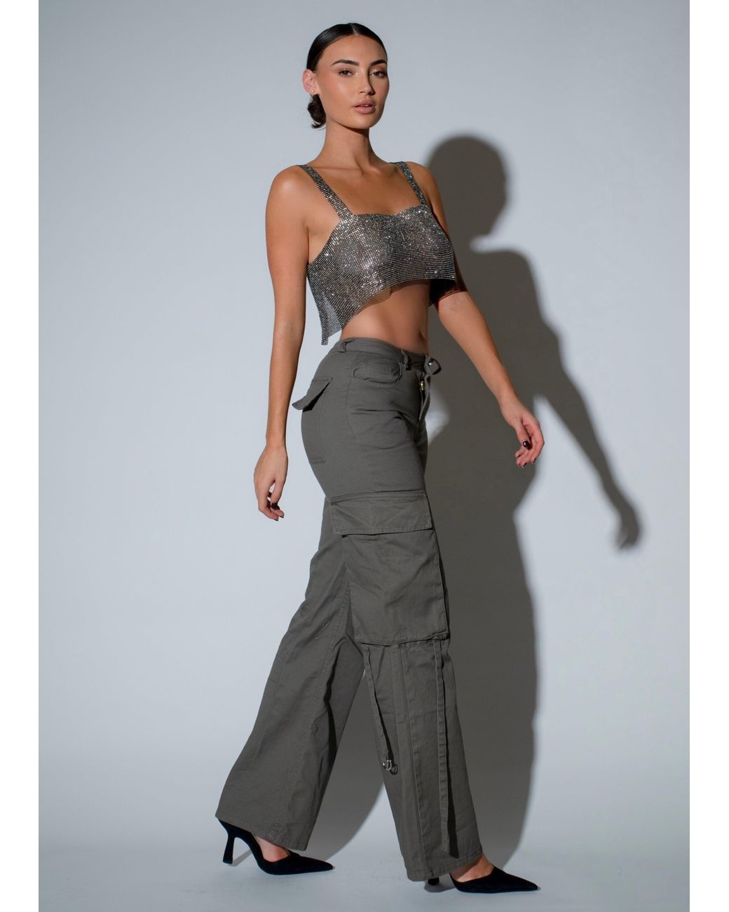 LemonLunar Gray The Tessa Cargo Pants