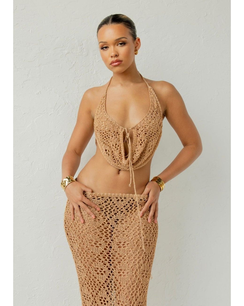 LemonLunar Natural The Glitter Crochet Top