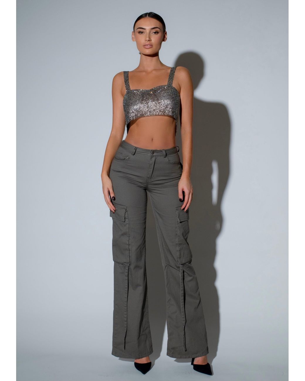 LemonLunar Gray The Tessa Cargo Pants