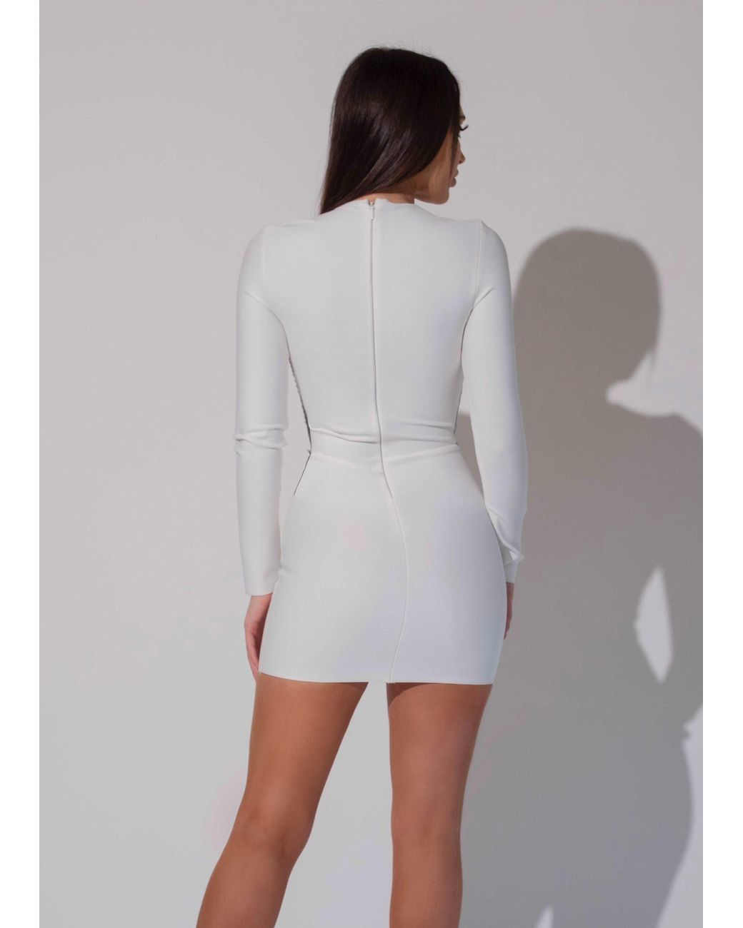 LemonLunar Gray The Diamante Bandage Dress