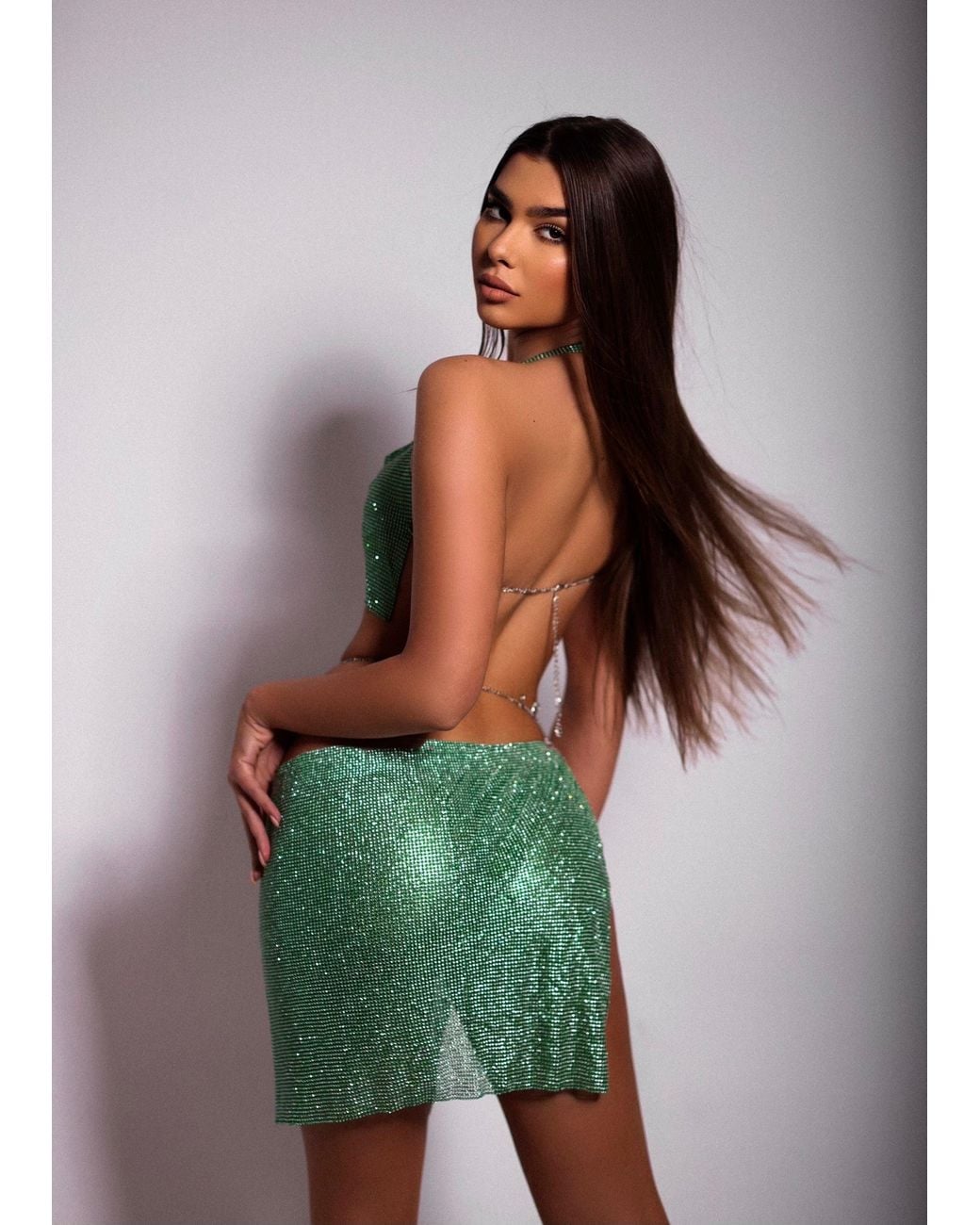 LemonLunar Green The Irini Diamante Set
