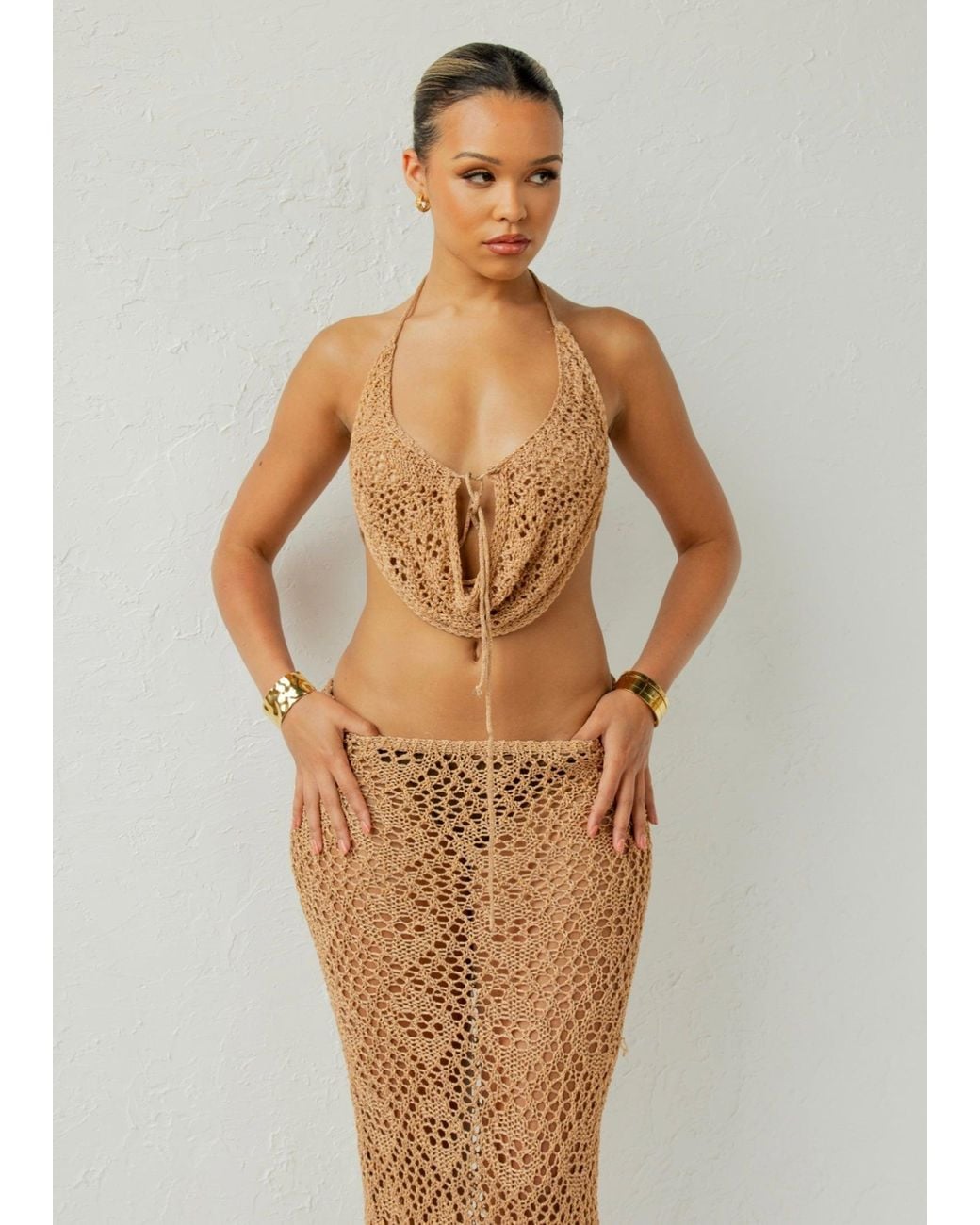 LemonLunar Natural The Glitter Crochet Top