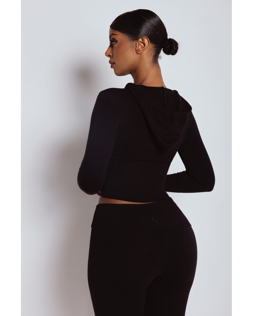 LemonLunar Black The Ll Knit Flare Trousers