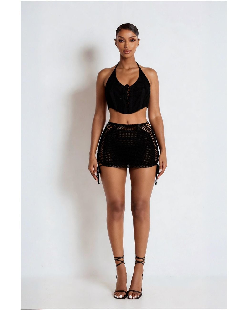 LemonLunar Black The Emani Crochet Set