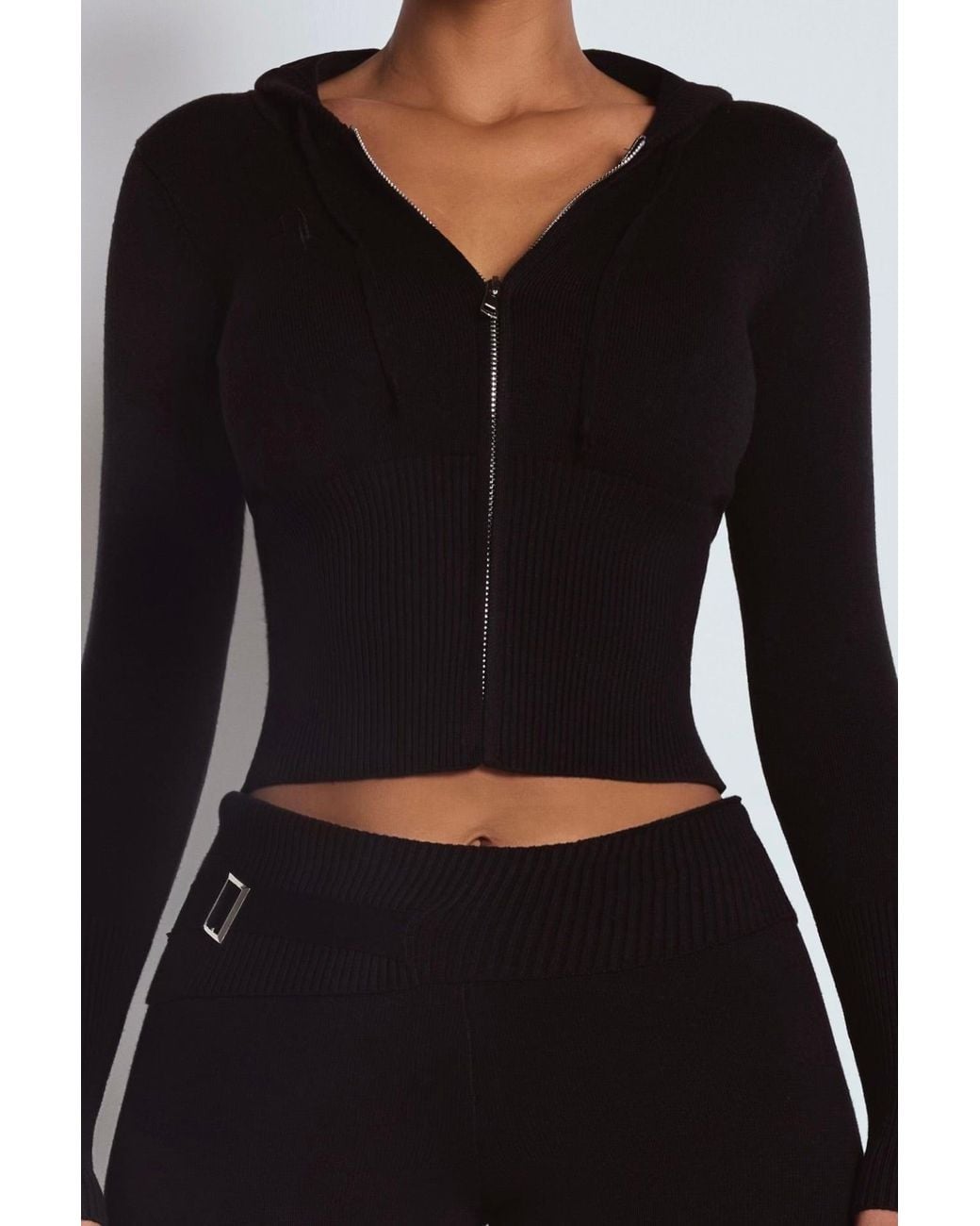 LemonLunar Black The Ll Knit Flare Trousers