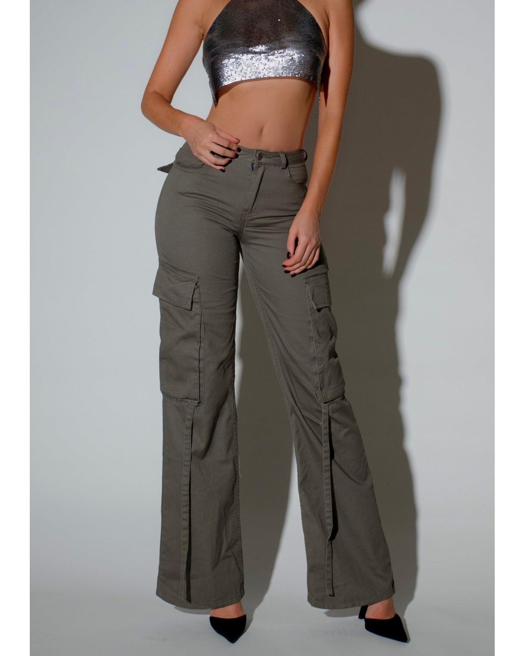 LemonLunar Gray The Tessa Cargo Pants