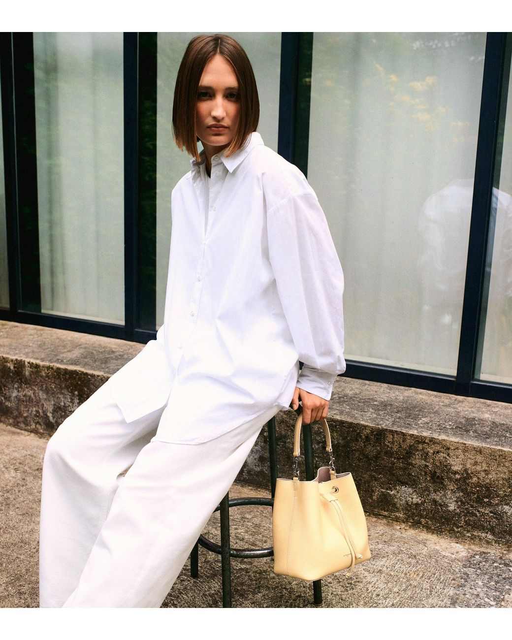 Le Tanneur Louise Bucket Bag in Metallic | Lyst