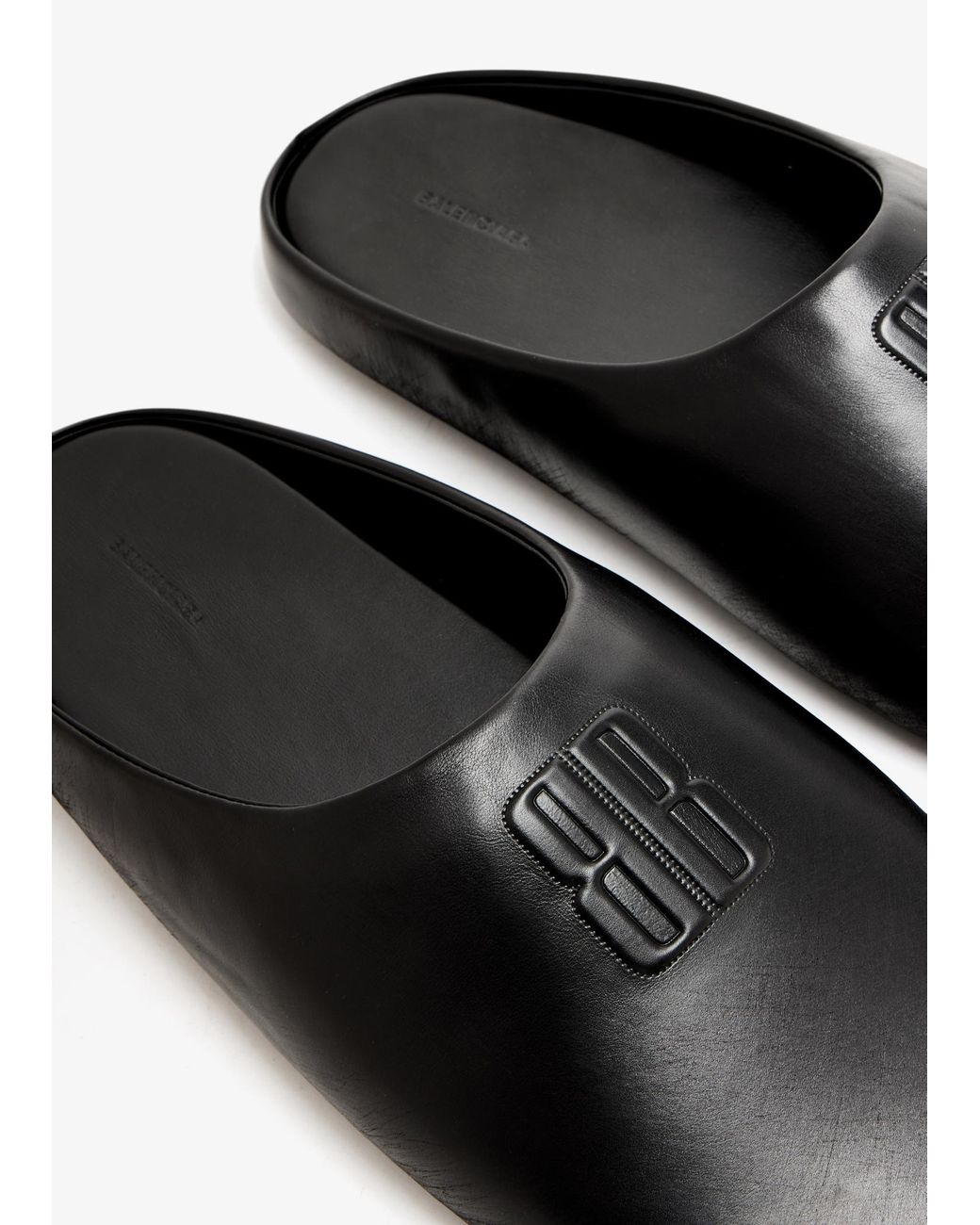 Balenciaga Château Flat Mules in White for Men | Lyst